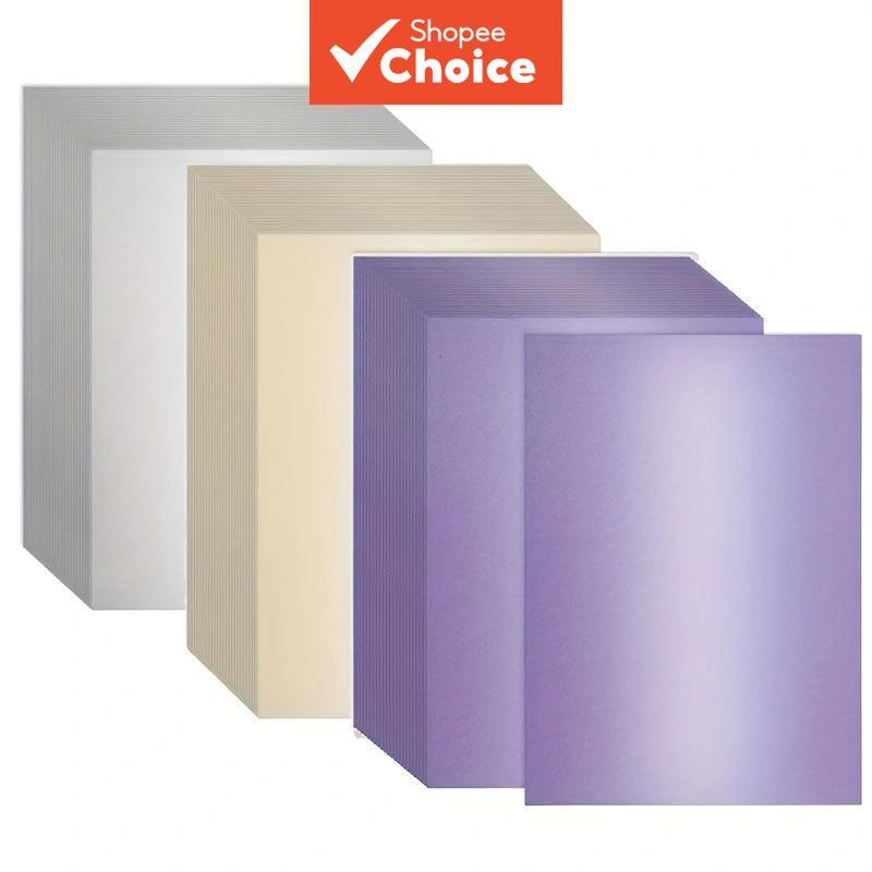 Purple Shimmer Cardstock ,25 แผ่น – A4 Metallic Paper – 250gsm 92lb Cover – Double Sided Pearlescent