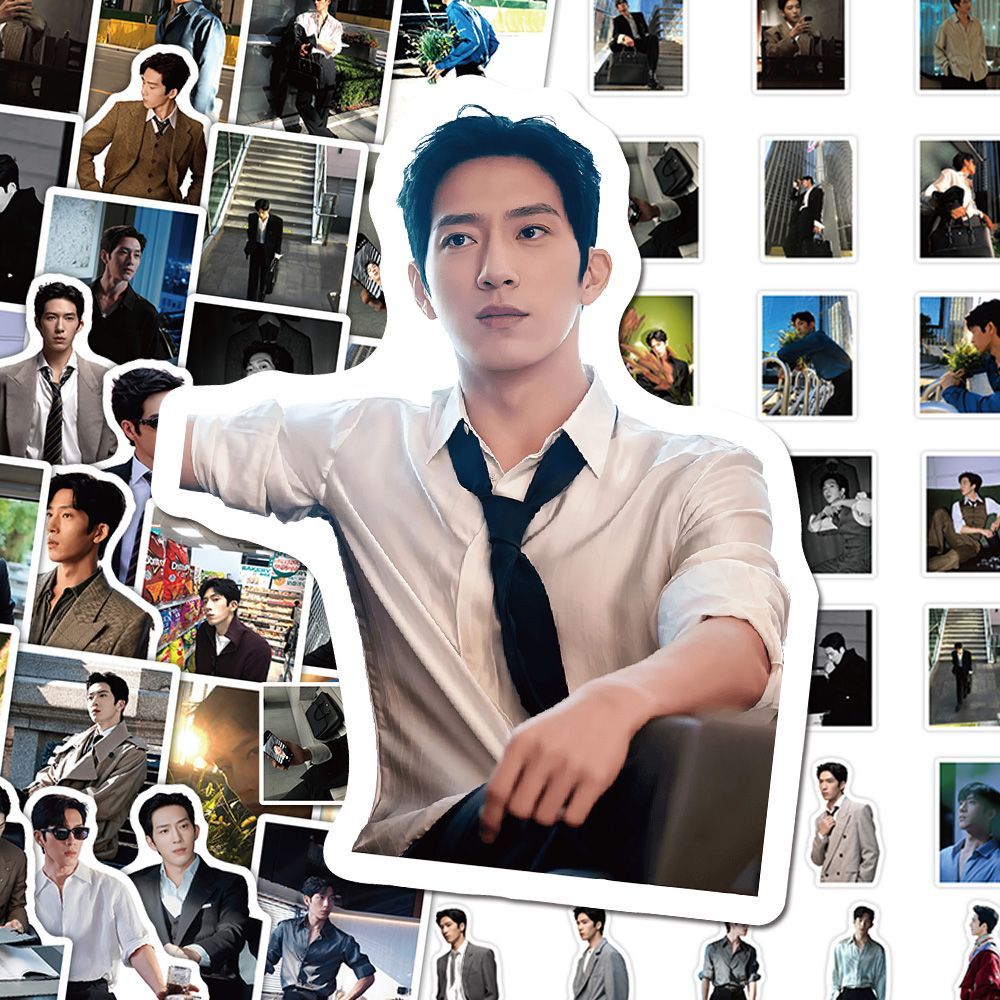 136 แผ่น Jing Bairan LOOK สติ๊กเกอร์ Oral Man Business Suit ootd Magic Picture อุปกรณ์ต่อพ่วงสติ๊กเก
