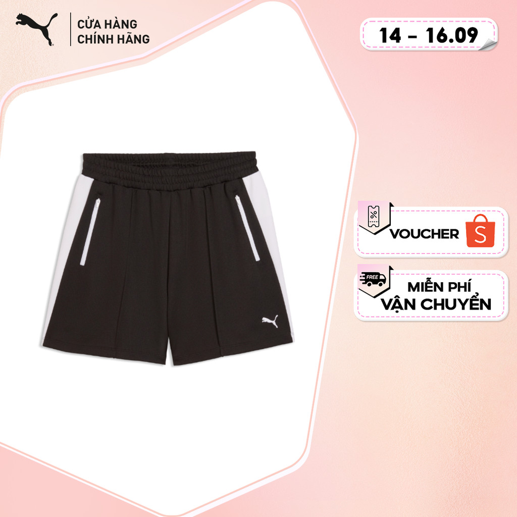 PUMA กางเกงขาสั้นแฟชั่นสตรี T7 กางเกงขาสั้น สีดํา สีดํา