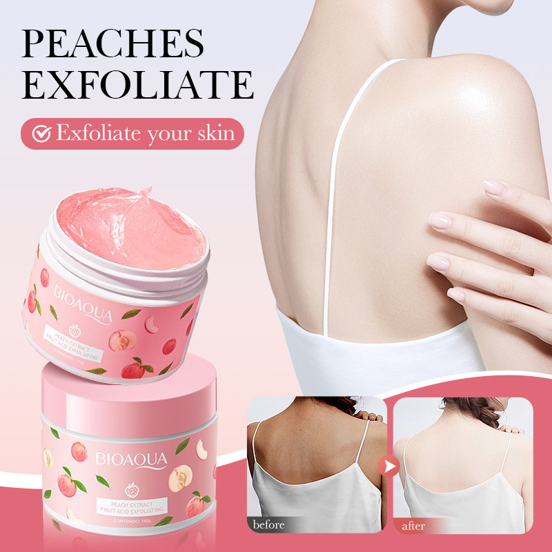 Hot Selling Cleansing Scrub8cc#Full English Exfoliating Cream for Body BIOAOUA140g Peach