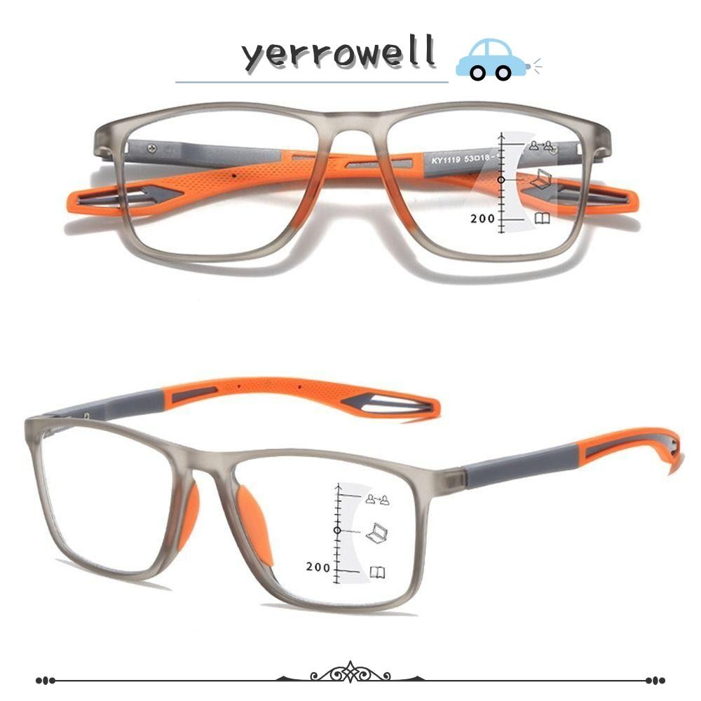 Yerrowell แว่นตาอ่านหนังสือสําหรับเล่นกีฬา Office Progressive Multifocal Eye Protection Simple Anti-