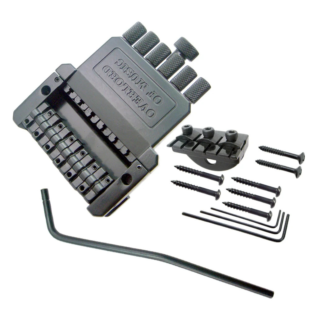 6-String Fixed Headless Guitar Bridge Tailpiece Roller Saddle สําหรับกีตาร์ไฟฟ้าเปลี่ยน