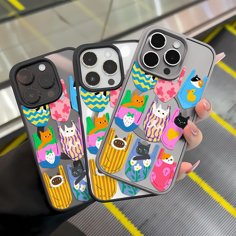 แม่เหล็ก เคส ไอโฟน11 เคสชาร์ได้  for iphone 13 17 16 Pro Max 15 14 12 promax case iphone 17 Air 15 16 Pro เคสโทรศัพท์