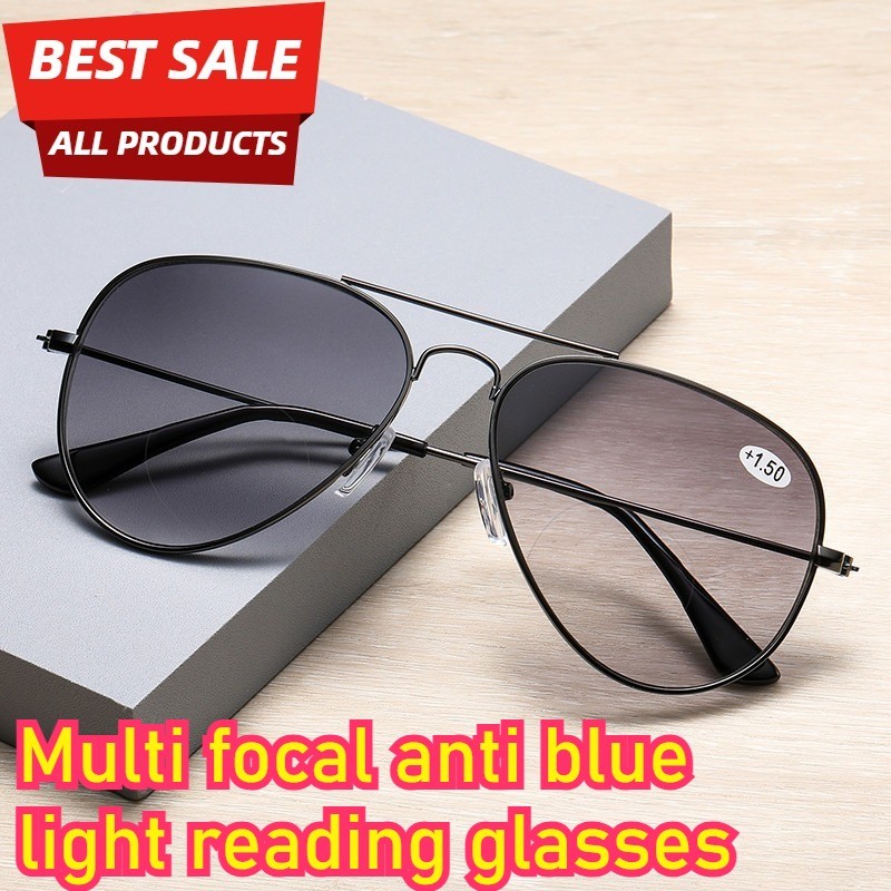 mens progressive presbyopia แว่นกันแดดเลนส์ปรับโฟกัสอัตโนมัติFlying Round Flower Design เหมาะสำหรับก