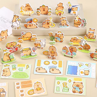 GeeToy ชุดประกอบของเล่น 3D 30 ชิ้น รูปตัวคาปิบาร่าขนาดเล็ก - ของเล่นเด็กเสริมพัฒนาการ ฝึกสมาธิ