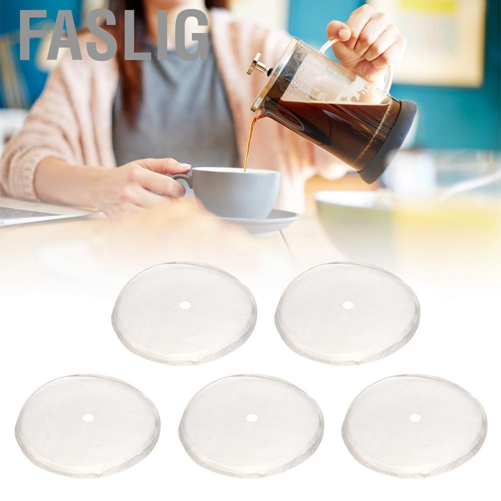 Faslig Kavolet ที่กรองกาแฟสแตนเลส MESH 80 ใช้ซ้ำได้สำหรับหม้อกดฝรั่งเศส 600ML