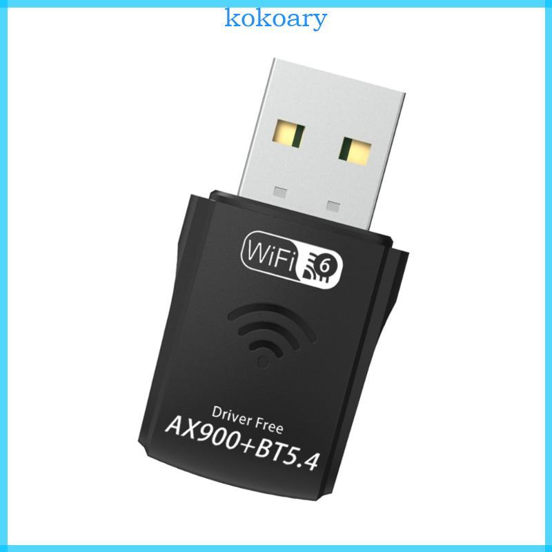 KOK USB WiFi 6 AX900 บลูทูธ 5 4 อะแดปเตอร์ Double Band Plug-And-Play สําหรับแล็ปท็อปเดสก์ท็อปเสถียรภ