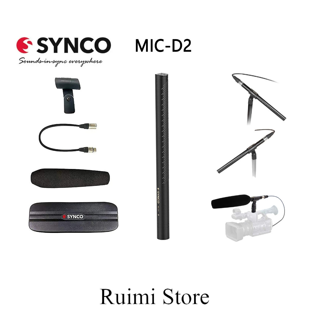 SYNCO D2 ไมโครโฟนวิทยุมืออาชีพเกรดออกอากาศบันทึกวิดีโอสั้นไมโครโฟนลดเสียงรบกวนสด