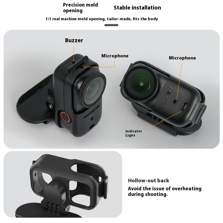 Sunnylife เหมาะสําหรับ DJI OSMO NANO Brim Clip บุคคลแรกยิง Nano Camera Cap Head Mount Bracket - รูปที่ 5