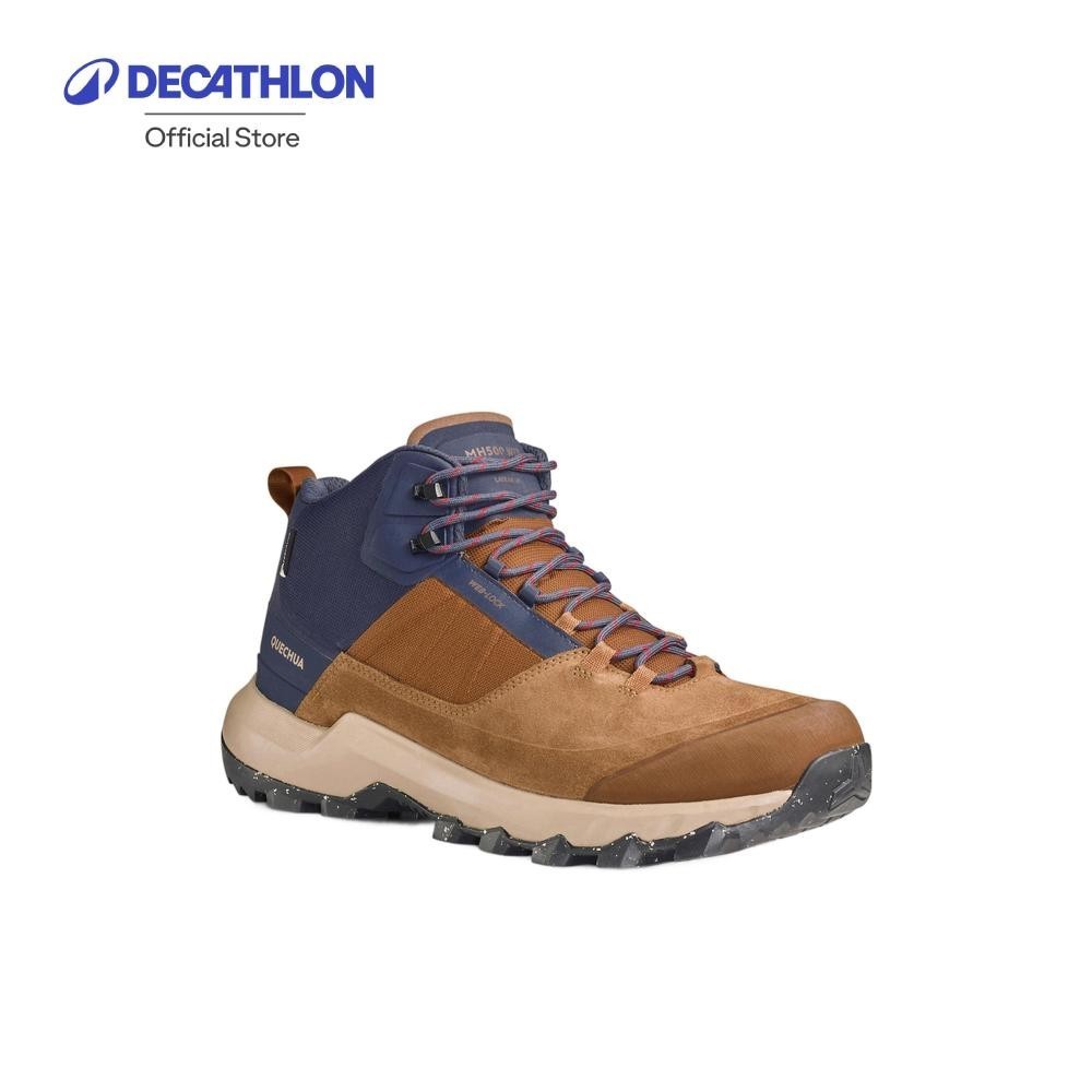 Decathlon Men'S Waterproof Mountain Walking Shoes - Mid รองเท้าหุ้มข้อผู้ชายกันน้ำสำหรับใส่เดินป่า ร