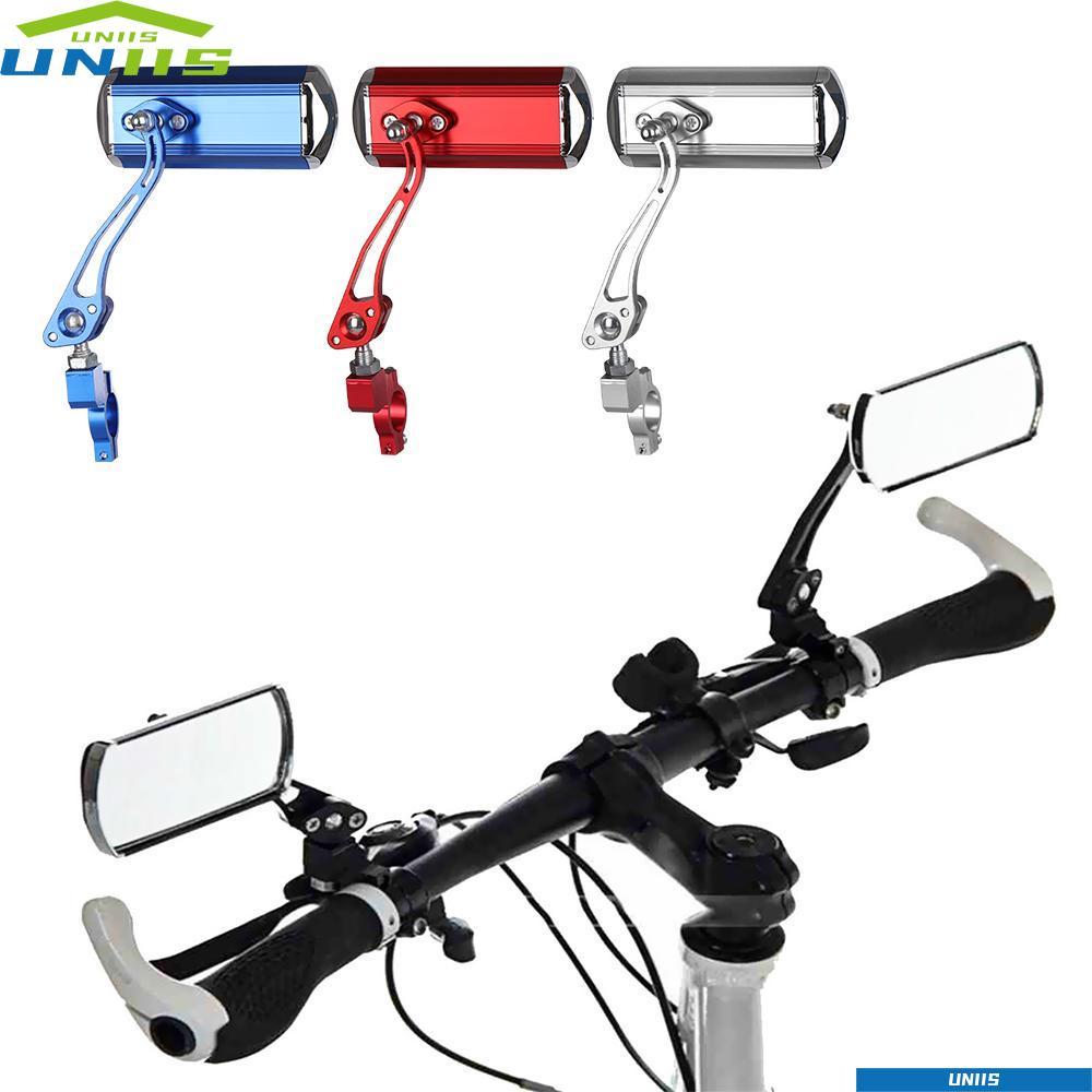 UNIIS 360° กระจกจักรยานขี่จักรยานอลูมิเนียมกลางแจ้งปรับรถจักรยานยนต์ที่มีความยืดหยุ่นมองหาแก้ว