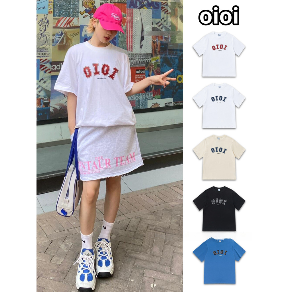 💥🔥จัดส่งฟรี✅ oioi เสื้อยืดหลวมผ้าฝ้ายแขนสั้น