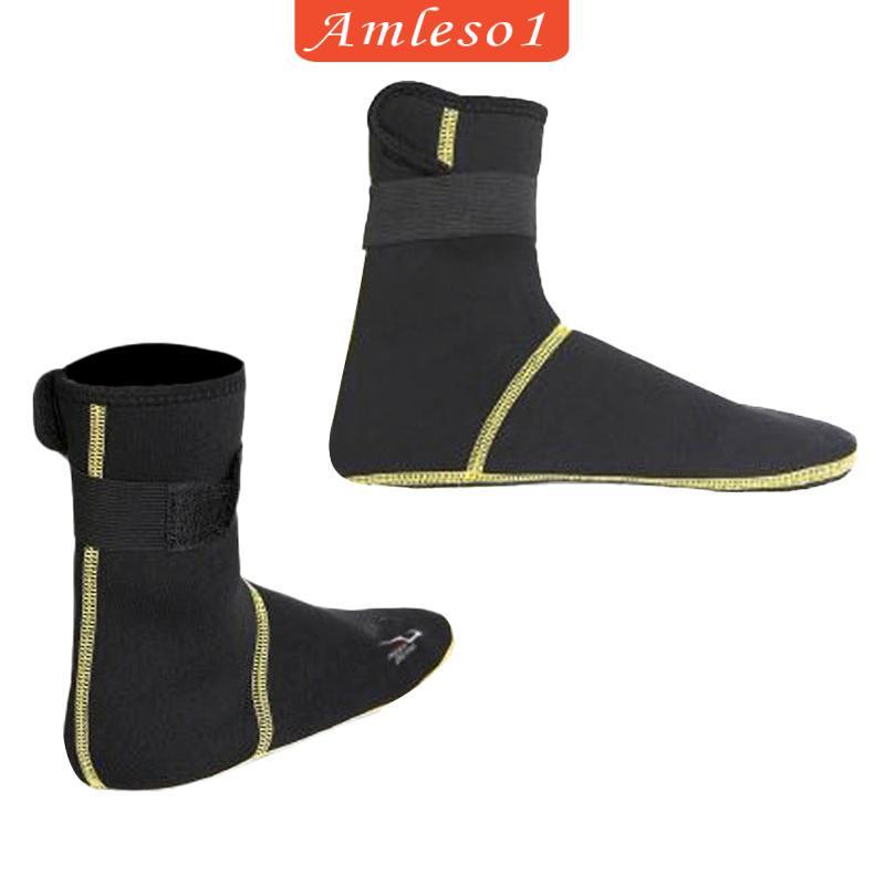 [Amleso1] ลื่น Neoprene สูงตัดว่ายน้ําท่องชายหาดถุงเท้าดําน้ําดําน้ําดูปะการัง Fin Scuba Diver รองเท