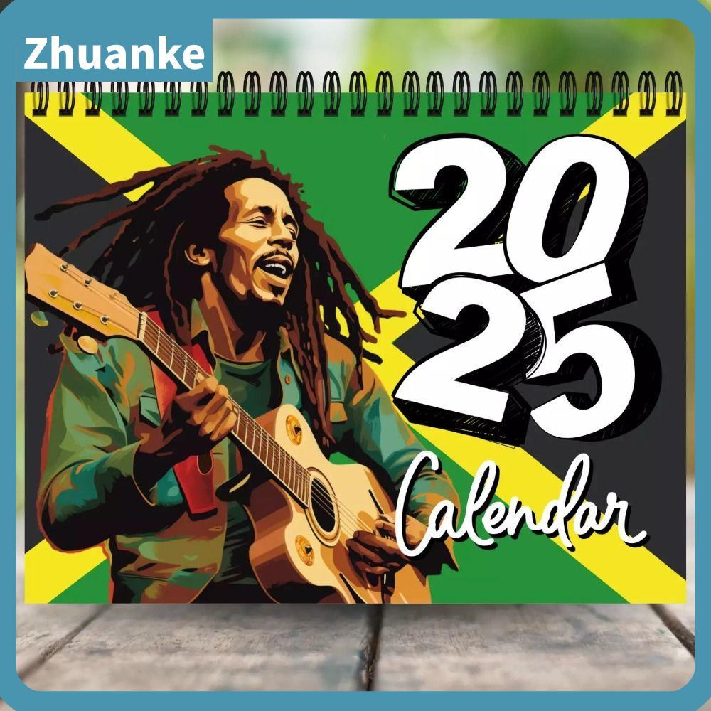 ZHUANKE Bob Marley Calendar, Paper Creative 2025 ปฏิทิน, Family Planner 2025 Hangable รายเดือนแขวนปฏ
