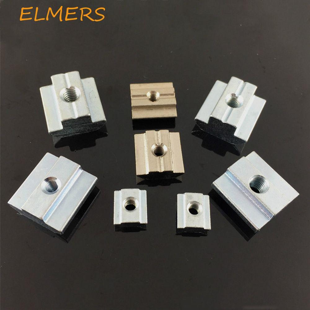 ELMERS ค้อน Nut T-Track เลื่อน T Block โปรไฟล์อลูมิเนียม 2020 3030 4040 4545 T Slot Nut