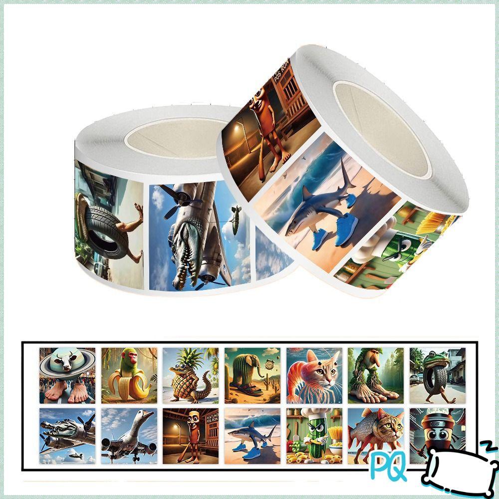 PQ 500 ชิ้น/ม้วน Trralero Tralala สติกเกอร์,การออกแบบการ์ตูน 500 ชิ้น/ม้วนสติกเกอร์การ์ตูน,อิตาเลี่ย