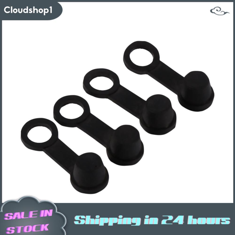 Cloudshop1 Cloudshop1 4 pcs ยางเบรคเลือดออกหัวนม Keenso Bleeder สกรูฝุ่นพร้อม Keeper สำหรับ 8mm รถจักรยานยนต์มอเตอร์ไซด์สีดำ