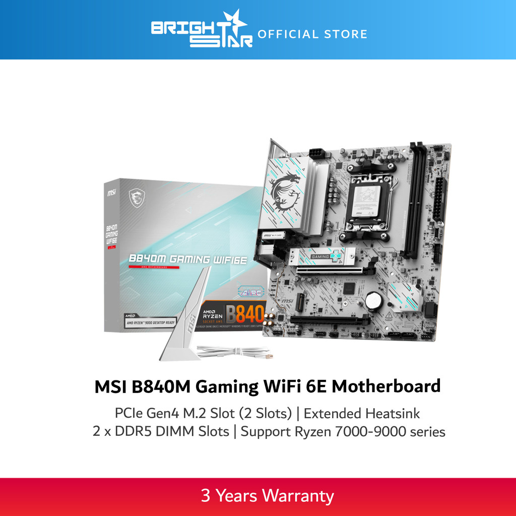 เมนบอร์ด MSI B840M GAMING WIFI6E LGA1700 Micro-ATX