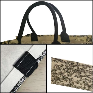 Customized Name Tote Bag กระเป๋าผ้าผู้หญิง Canvas ถือไหล่ กระเป๋าสะพาย กระเป๋าช้อปปิ้ง กระเป๋าของชำร่วย กระเป๋าแต่งงาน