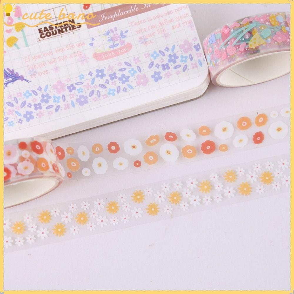 BANO Washi ชุดเทป,อุปกรณ์เครื่องเขียนโรงเรียน 5 ม้วน/กล่อง DIY เทปตกแต่ง,น่ารัก Washi กระดาษ Scrapbooking เทปกาว