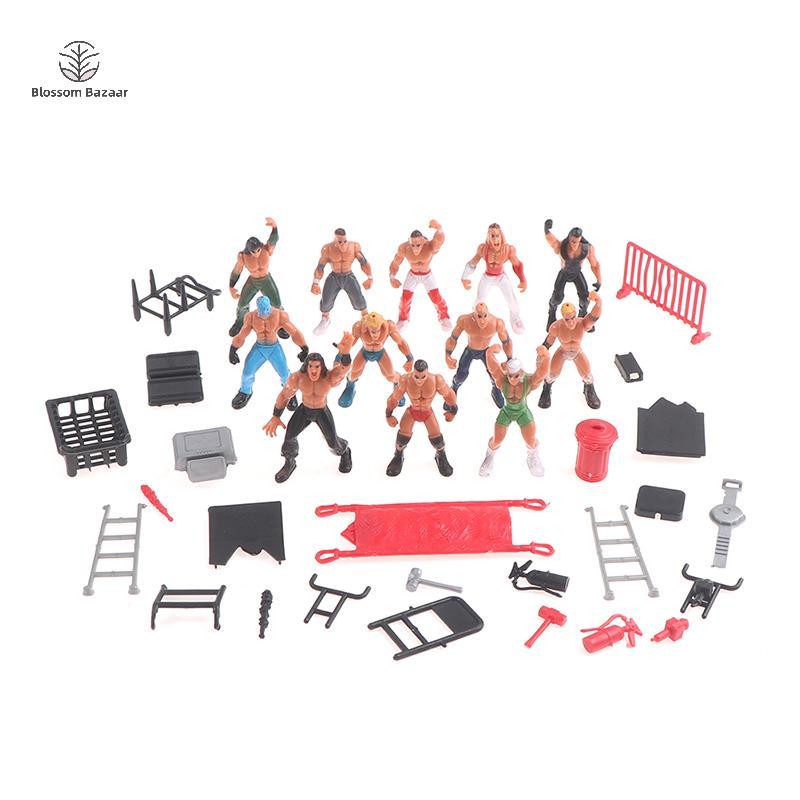 Blossom Bazaar ของเล่นมวยปล้ําสําหรับเด็ก WWE Action Figures นักมวยปล้ํานักรบของเล่น BB