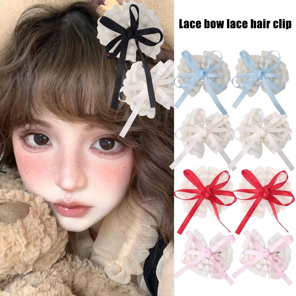 กิ๊บติดผมลูกไม้ ดีไซน์ดอกไม้หวาน ขนาด 6.5 ซม. ใน 5 สี เสริมความหรูหราให้ทรงผมประจำวันและหางม้า