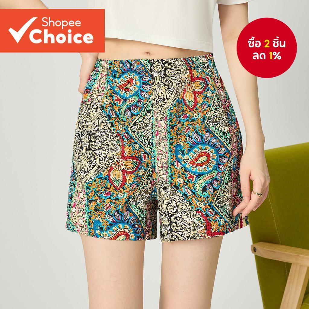 ผู้หญิง Casual Paisley สั้น L86ED336