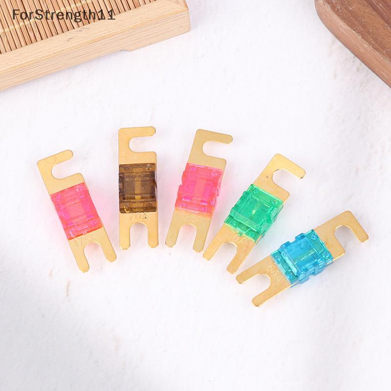 FO 2 ชิ้น Gold Plated Stud ฟิวส์รถ Mini เครื่องเสียงรถยนต์ฟิวส์ 20A 30A 40A 50A 60A 70A 80A 100A 120A 125A 150A 175A 200A 32V ฟิวส์อัตโนมัติ TH