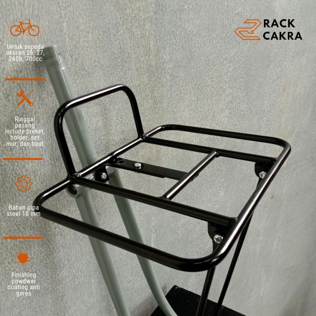 SIMZET_SHOP ชั้นวางหน้าพิซซ่าสีดําจักรยานชั้นวางด้านหน้า Kalcer MTB Vintage MTB Fixie Federal Commut