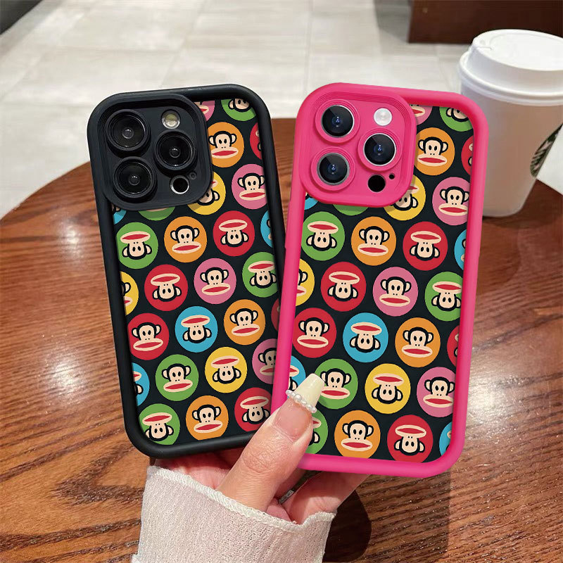 น่ารักแฟชั่นการ์ตูนลิงสําหรับOPPO A3 PRO A94 A93 A5S A57 A77 A7 A12S Realme C20 C11 C21Y C25Y A80 A5