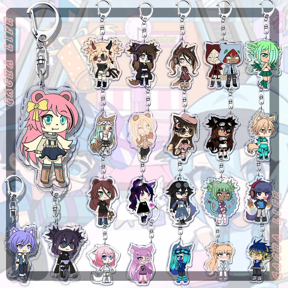น่ารักการ์ตูนอะนิเมะสาว Keyrings สําหรับอุปกรณ์เสริมกระเป๋า Key Chain แหวนเครื่องประดับแฟนของขวัญ Ka