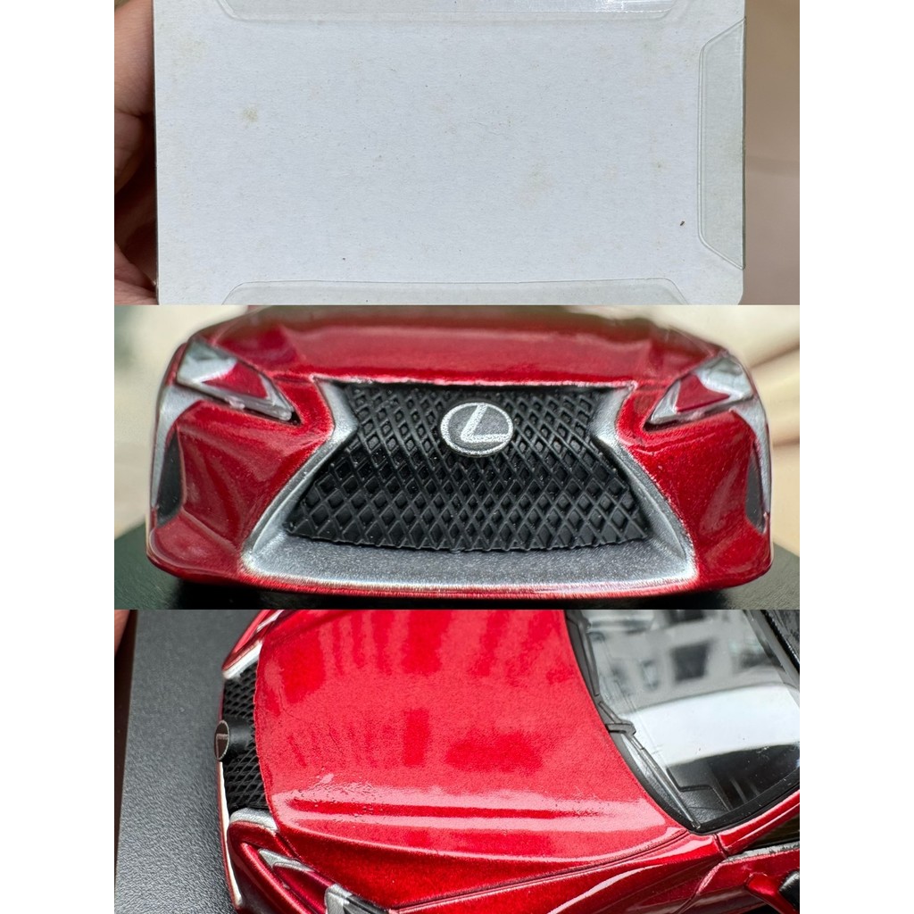 Jingshang Kyosho 1/64 LEXUS LC500h Red Card Box Complete Lacquer Multi-Soak Multi-Soak Sand Rash ผลิ