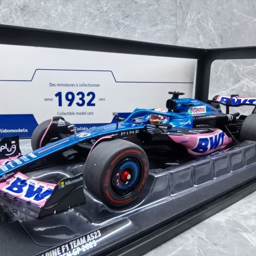 SOLIDO 1/18 ALPINE A523 2023 F1 #10 โมเดลรถสูตรอัลลอย