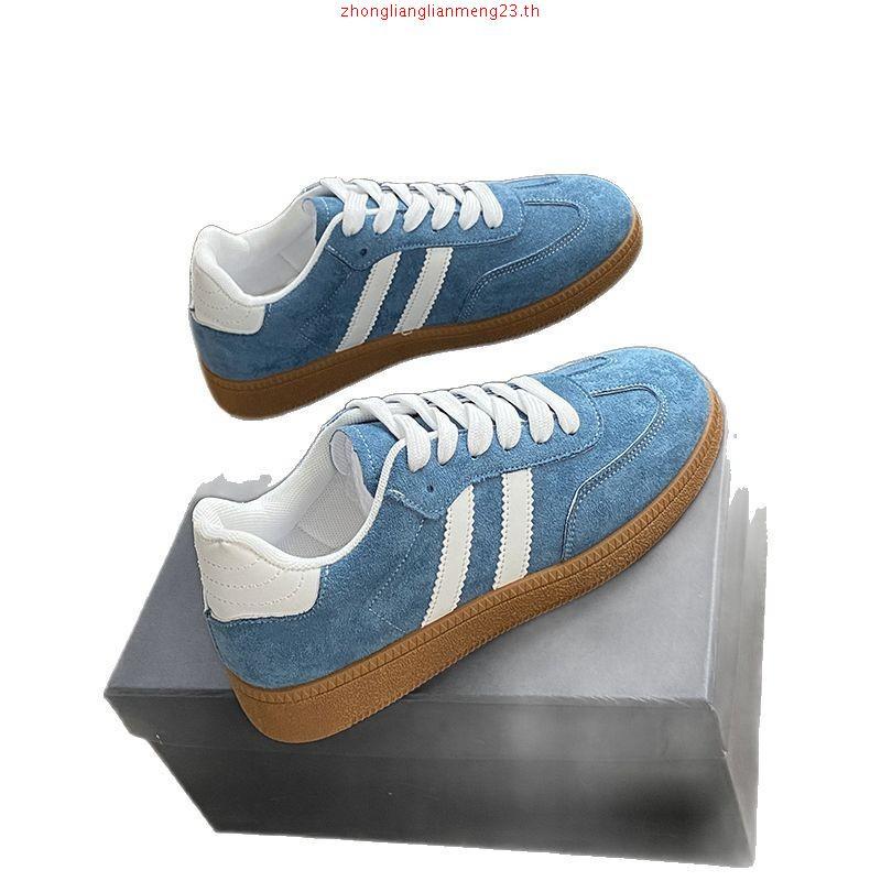 【รองเท้าผู้ชาย】Corolla รองเท้าผู้หญิง หนังนิ่ม กันลื่น ใส่สบาย ผูกเชือก อเนกประสงค์ ย้อนยุค สีขาว สี