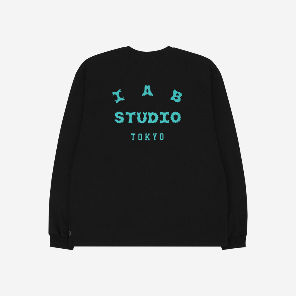 IAB STUDIO TOKYO เสื้อยืดแขนยาวคอร่วม 100% ผ้าฝ้ายพรีเมียม สำหรับผู้ชายและผู้หญิง