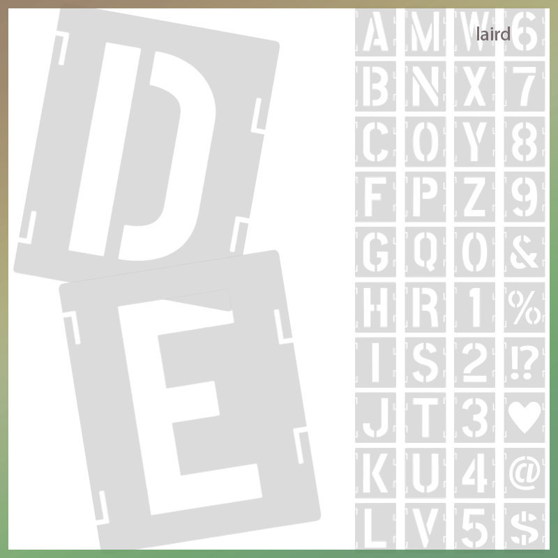 Letter Stencil นํากลับมาใช้ใหม่ได้สําหรับงานฝีมือตัวอักษรสีสเปรย์ laird
