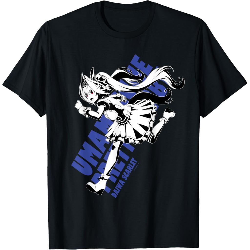 Umamusume: เสื้อยืด Pretty Derby Daiwa Scarlet ผ้าฝ้าย 100% ลาย "Perfect Lady" คอกลมแขนสั้น พร้อมส่งสำหรับทั้งชายและหญิง