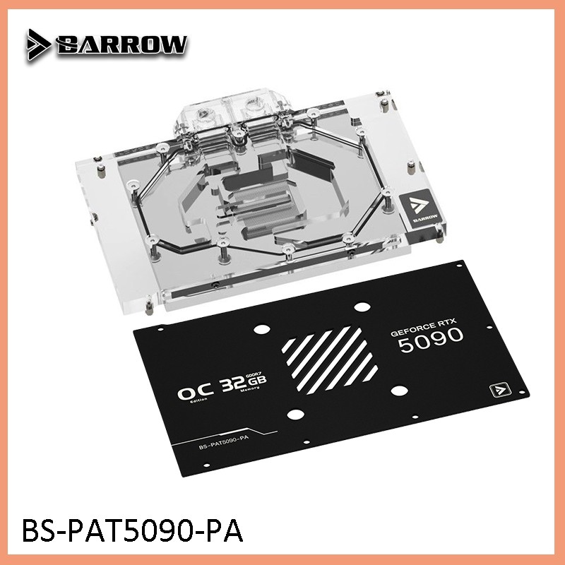Barrow ครอบคลุมเต็มรูปแบบ GPU Block สําหรับ Palit RTX 5090 GameRock OC PC Water Cooling หม้อน้ําทองแ