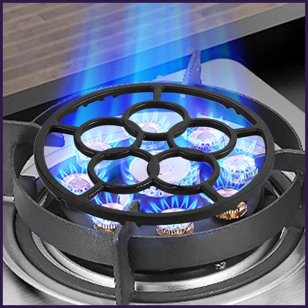 Burner สนับสนุนกระทะเหล็กหล่อขาตั้งแหวนลด 7.2 นิ้ว Trivet สําหรับหม้อกาแฟ Saucepan กระทะทอด Camping 