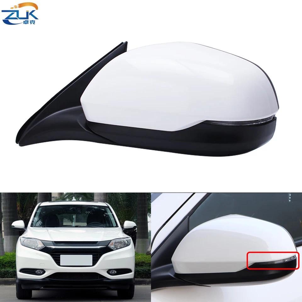 ZUK 8-PINS กระจกมองหลังด้านข้างสําหรับ HONDA VEZEL HRV 2014-2018 RU1 RU5 Wing Mirror Assy พร้อมโคมไฟ