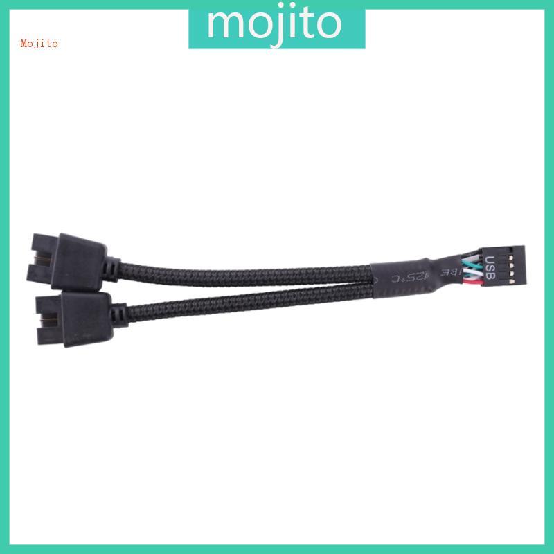 Mojito 9Pin USB Header หญิง 1 ถึง 2 ชายสายเดสก์ท็อป 9-Pin USB HUB USB 2 0 9 Pin Connector อะแดปเตอร์