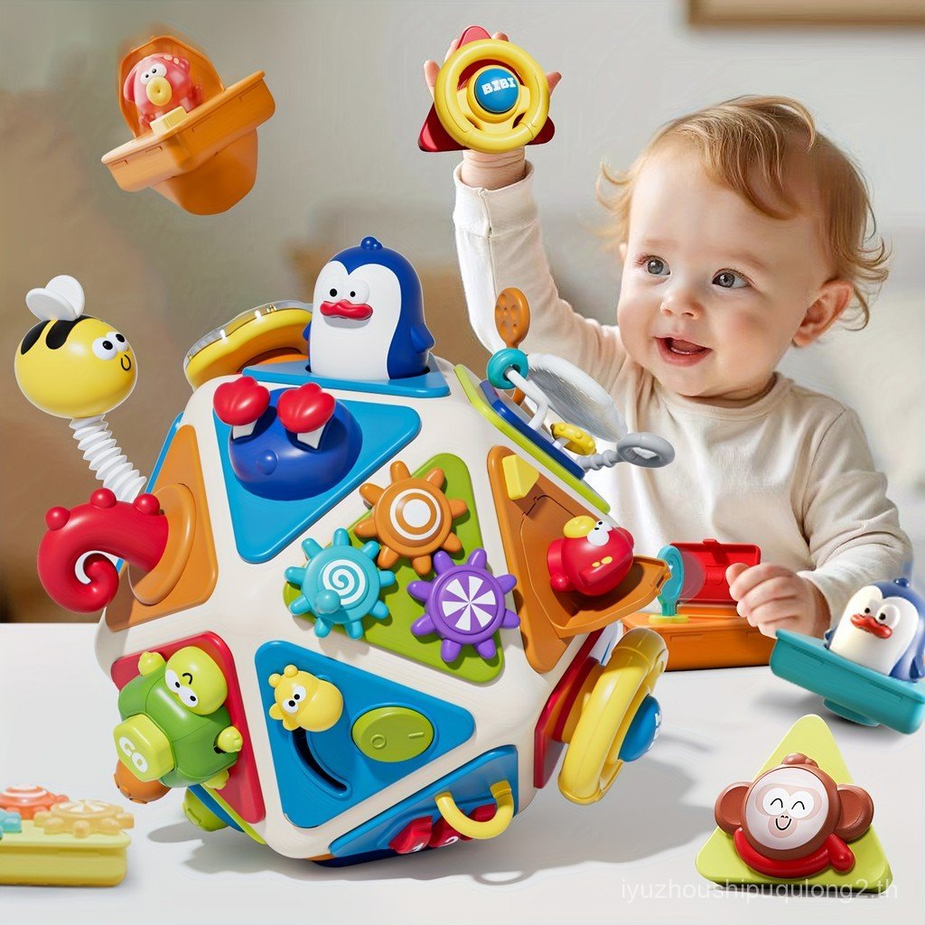 20-in-1 (Expands to 21-in-1 with Parent/ Interaction) Toddler Busy Board Cube Toys - Sensory Learnin