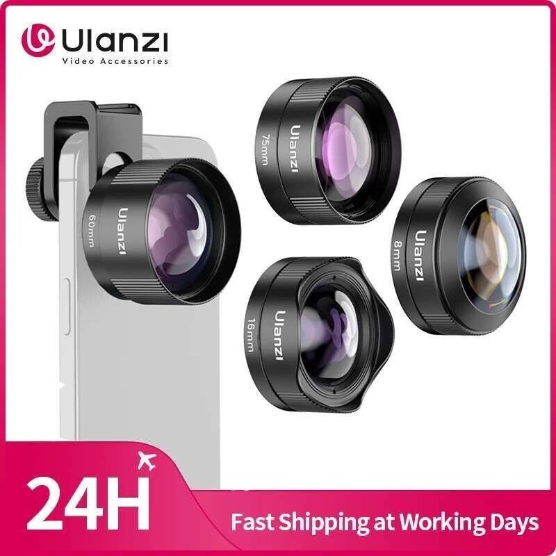 Promotion Ulanzi Mobile Lens Smartphone Lens Macro/Fisheye/Wide Angle Telephoto Mobile Lens with 17m
