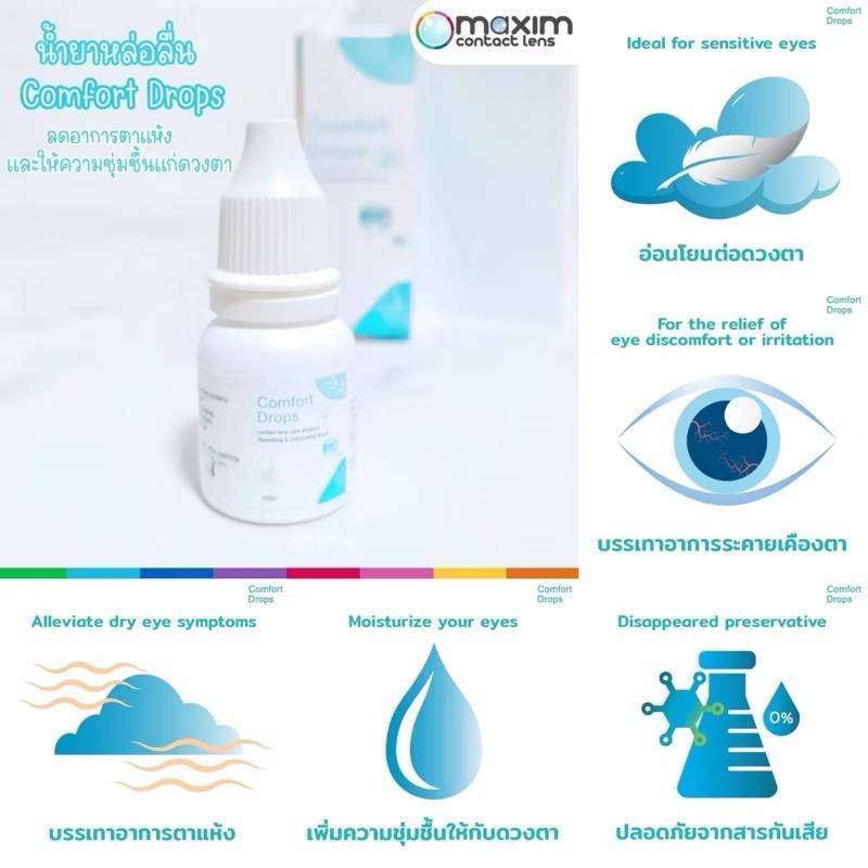 ￼น้ำตาเทียม Comfort drops maxim ขนาด 10 Ml.