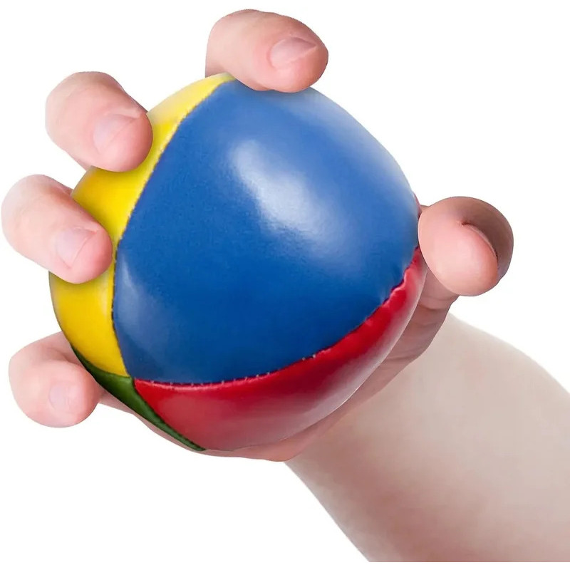 PVC juggling balls filled with leather sandbags 3/6 juggling balls set circus balls 4 panel colors c