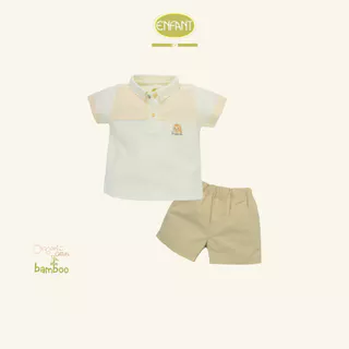 ENFANT ชุดเสื้อแขนสั้น กางเกงขาสั้น ลายม้าโยกสุดคิวท์ ER1S51