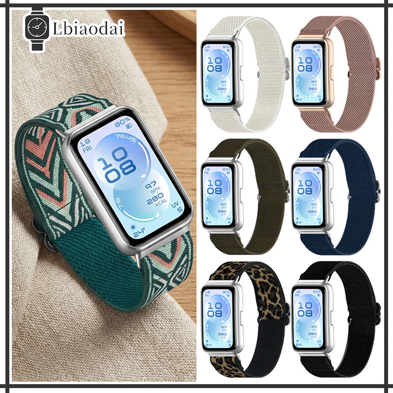สายยืดหยุ่นไนล่อน for Smartwatch Huawei Band 11 /11 Pro สายรัดข้อมือไนล่อนสายรัดข้อมือ for Huawei Band 10 9 8 NFC