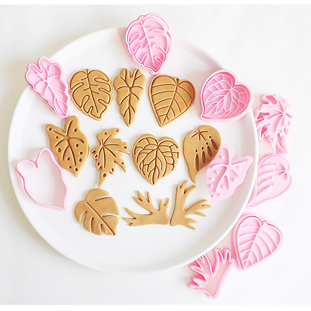 Monstera Leaf เครื่องตัดคุกกี้บิสกิตแม่พิมพ์แสตมป์ครัวเบเกอรี่ Pastry Bakeware ขนมเบเกอรี่อุปกรณ์