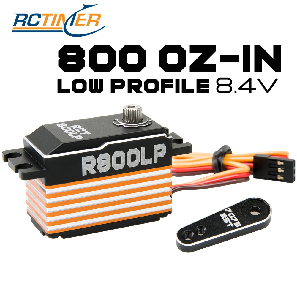 Rctimer R800LP Low Profile High-Torque 8.4V เซอร์โวแบบไม่มีแปรง 800oz-in
