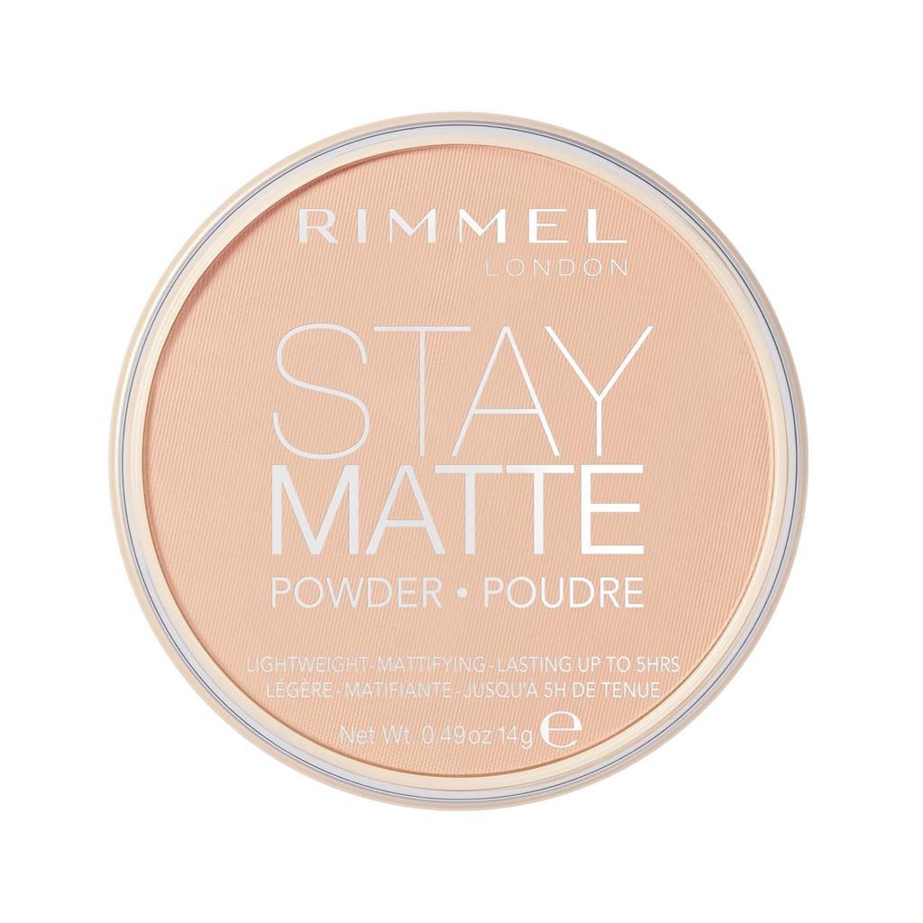 Rimmel London Stay Matte - 003 Natural - แป้งอัดแข็ง น้ําหนักเบา ปกปิดสูง Shine Control 0.49oz